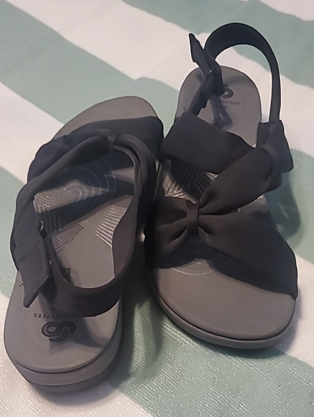 Deep navy Clarks Knotted Slingback Sandals 11M